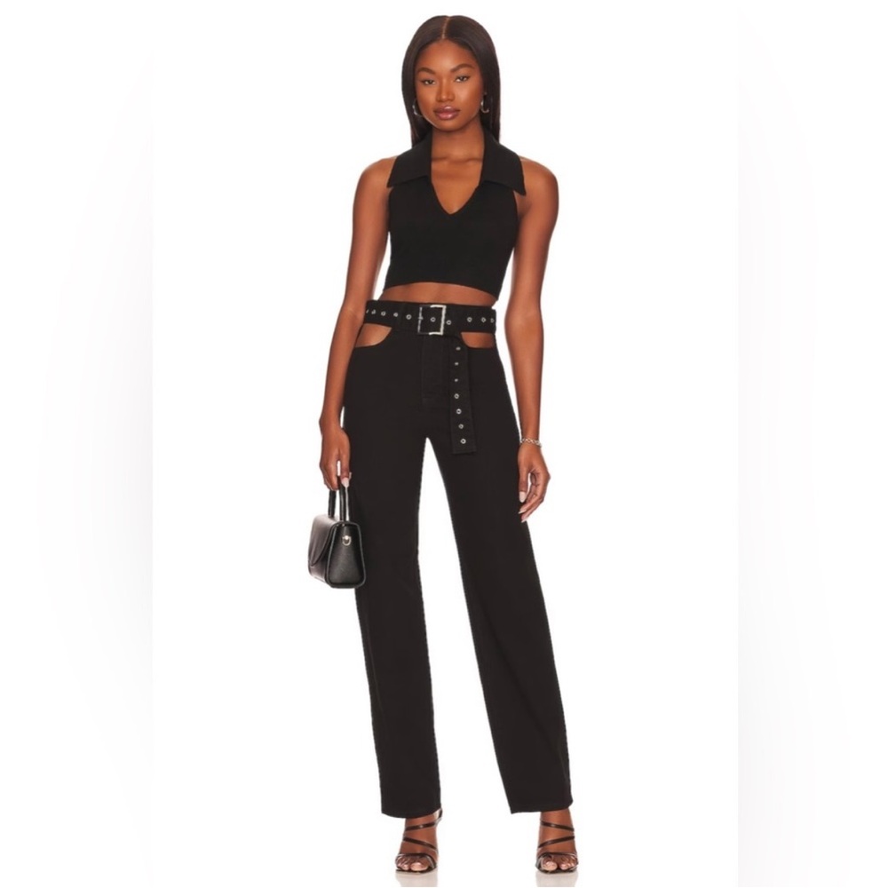 NWT! We Wore What black cutout straight leg jeans size 29!